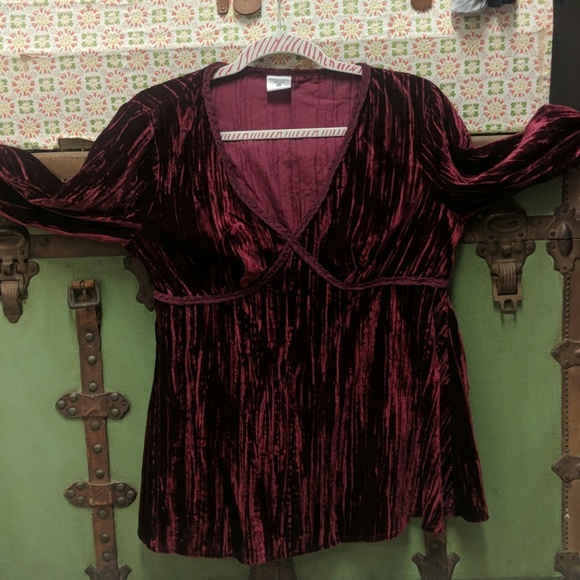 Motherhood Maternity Velvet Blouse - Picture 2 of 5